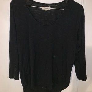 Madewell black 3/4 sleeve shirt